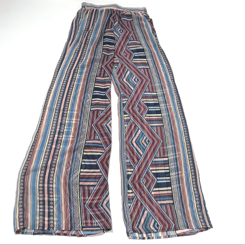 BCBGMAXAZRIA XS Women Wide Leg High Waist Palazzo